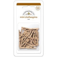 Doodlebug Design - Monochromatic Collection - Mini Clothespins - Kraft