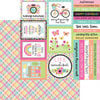 Doodlebug Design - Hello Again Collection - 12 x 12 Double Sided Paper - Patchwork Plaid