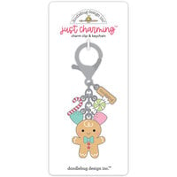 Doodlebug Design - Gingerbread Kisses Collection - Christmas - Just Charming Clip and Keychain