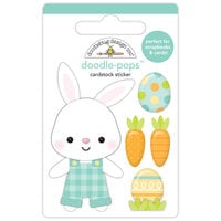Doodlebug Design - Bunny Hop Collection - Cardstock Stickers - Doodle-Pops - Mr. Cottontail