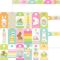 Doodlebug Design - Bunny Hop Collection - 12 x 12 Double Sided Paper - Easter'S On Its Way