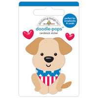 Doodlebug Design - Hometown USA Collection - Stickers - Doodle-Pops - Patriotic Puppy