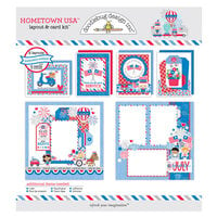 Doodlebug Design - Hometown USA Collection - Layout And Card Kit