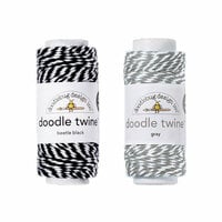 Doodlebug Design - Doodle Twine - Black and Gray - 2 Pack Set