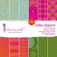 Dress My Craft - 12 x 12 Paper Pad - Indian Elegance
