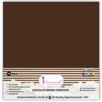 Dress My Craft - 12 x 12 Cardstock - Chocolate Brown - 10 Pack