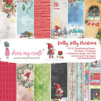 Dress My Craft - 12 x 12 Paper Pad - Holly Jolly Christmas