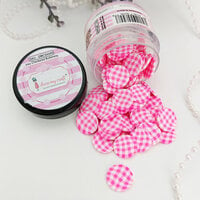 Dress My Craft - Shaker Elements - Checkered Buttons Slices