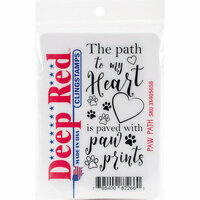 Deep Red Stamps - Cling Mounted Rubber Stamp - Paw Path