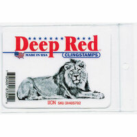 Deep Red Stamps - Cling Mounted Rubber Stamp - Lion