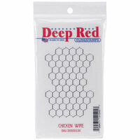 Deep Red Stamps - Cling Mounted Rubber Stamp - Chicken Wire Background