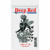 Deep Red Stamps - Cling Mounted Rubber Stamp - Queen of Time