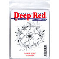 Deep Red Stamps - Cling Mounted Rubber Stamp - Flower Burst