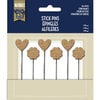 Little Yellow Bicycle - Naturals Collection - Stick Pins - Cork Hearts