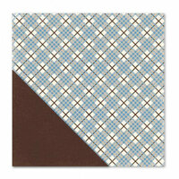 Little Yellow Bicycle - Winterings Collection - 12 x 12 Double Sided Paper - Winter Plaid