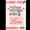 Die Cuts with a View - 4 x 6 Vellum Sayings Stacks - Love and Wedding, CLEARANCE