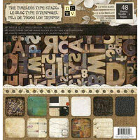 Die Cuts with a View - Timeless Type Collection - Gloss Paper Stack - 12 x 12