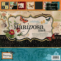 Die Cuts with a View - The Mariposa Collection - Glitter and Foil Paper Stack - 12 x 12
