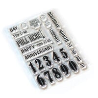 Elizabeth Craft Designs - Clear Photopolymer Stamps - Pieces of Life 01 - Numbers and More