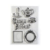 Elizabeth Craft Designs - Hand Drawn Stamps Collection - Clear Photopolymer Stamps - Cream and Sugar
