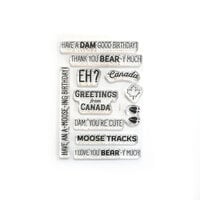 Elizabeth Craft Designs - The Great Outdoors Collection - Clear Photopolymer Stamps - Oh Canada Sentiments