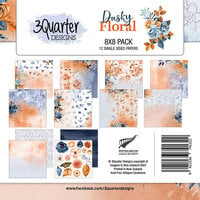 3Quarter Designs - Dusky Floral Collection - 8 x 8 Paper Pack