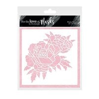 Hunkydory - For The Love Of Masks - Stencils - Pretty Peonies