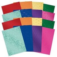 Hunkydory - A4 Paper Pad - Adorable Scorable Selection - Foiled Edge to Edge - Rainbow Brights