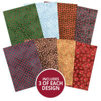 Hunkydory - Adorable Scorable Cardstock Pattern Pack - Christmas Pawprints