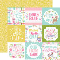 Echo Park - All About A Girl Collection - 12 x 12 Double Sided Paper - 4 x 4 Journaling Cards
