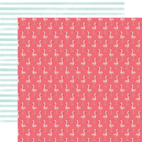 Echo Park - Animal Kingdom Collection - 12 x 12 Double Sided Paper - Flock of Flamingos