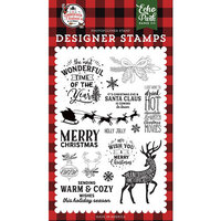 Echo Park - A Lumberjack Christmas Collection - Clear Photopolymer Stamps - Warm and Cozy Wishes
