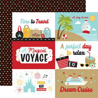 Echo Park - A Magical Voyage Collection - 12 x 12 Double Sided Paper - 6 x 4 Journaling Cards