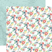 Echo Park - Away We Go Collection - 12 x 12 Double Sided Paper - Paradise Floral