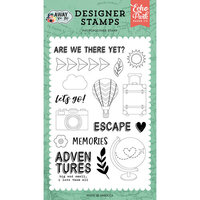 Echo Park - Away We Go Collection - Clear Photopolymer Stamps - Let's Go
