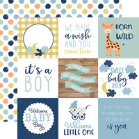 Echo Park - Baby Boy Collection - 12 x 12 Double Sided Paper - 4 x 4 Journaling Cards