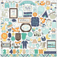 Echo Park - Hello Baby Boy Collection - 12 x 12 Cardstock Stickers - Elements