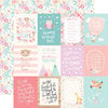 Echo Park - Hello Baby Girl Collection - 12 x 12 Double Sided Paper - 3 x 4 Journaling Cards