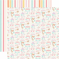 Echo Park - Hello Baby Girl Collection - 12 x 12 Double Sided Paper - Girl Mobiles