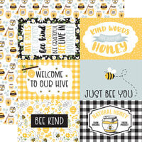 Echo Park - Bee Happy Collection - 12 x 12 Double Sided Paper - 4 x 6 Journaling Cards