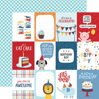 Echo Park - Birthday Boy Collection - 12 x 12 Double Sided Paper - 3 x 4 Journaling Cards