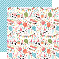 Echo Park - Birthday Girl Collection - 12 x 12 Double Sided Paper - Party Pandas