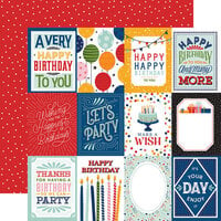 Echo Park - Birthday Salutations Collection - 12 x 12 Double Sided Paper - 3 x 4 Journaling Cards