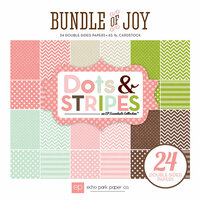 Echo Park - Bundle of Joy Collection - Girl - 6 x 6 Paper Pad - Dots and Stripes