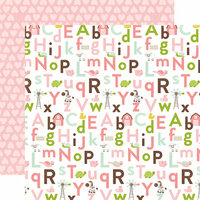 Echo Park - Bundle of Joy New Addition Collection - Girl - 12 x 12 Double Sided Paper - Alphabet Antics