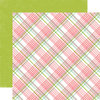 Echo Park - Bundle of Joy New Addition Collection - Girl - 12 x 12 Double Sided Paper - Baby Girl Plaid