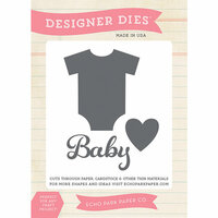 Echo Park - Bundle of Joy New Addition Collection - Girl - Designer Dies - Baby Onsie