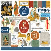 Echo Park - Bible Stories Collection - Daniel and the Lion's Den - 12 x 12 Cardstock Stickers - Elements