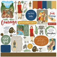 Echo Park - Bible Stories Collection - David and Goliath - 12 x 12 Cardstock Stickers - Elements