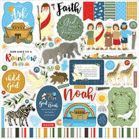 Echo Park - Bible Stories Collection - Noah's Ark - 12 x 12 Cardstock Stickers - Elements